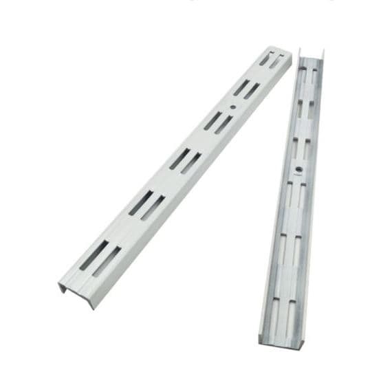 Kit 8 trilhos duplos 1m + 14 trilhos simples 1m Branco