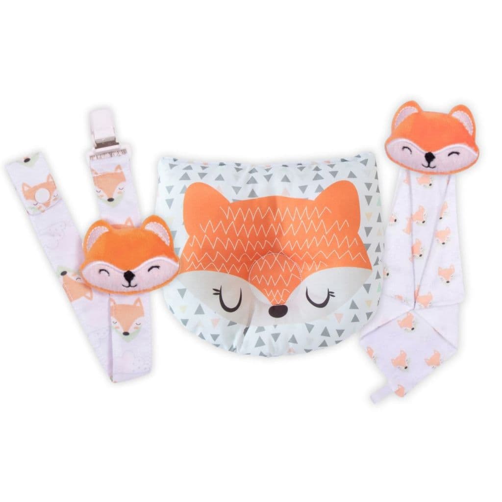 Kit Travesseiro Anatômico Para Bebê Naninha Prendedor De Chupeta