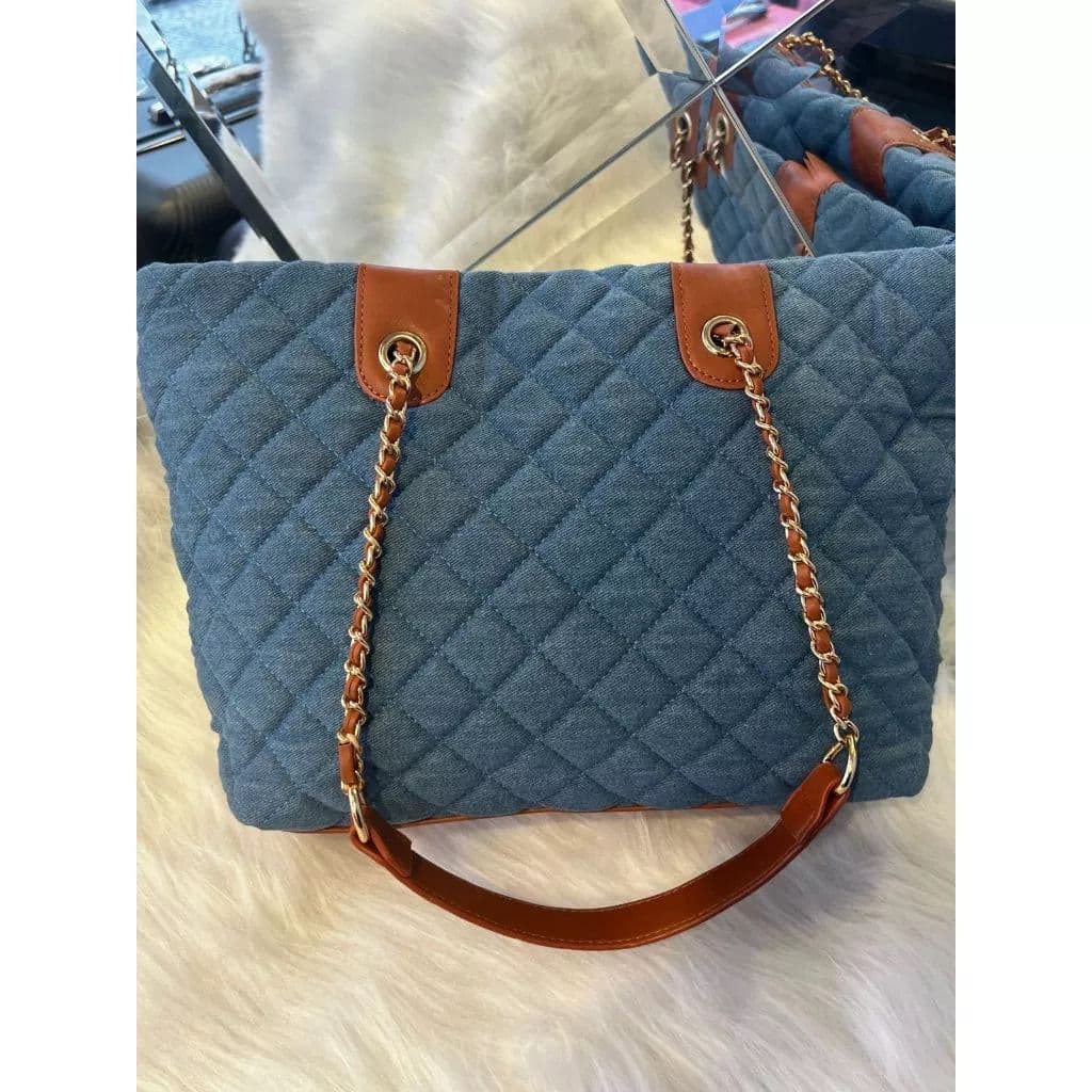 Bolsa Feminina Jeans Grande Alça de Corrente Ombro ALEATÓRIO 88678