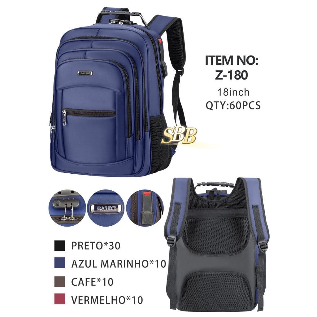 Mochila Bolsa Masculina Feminina Reforçada Resistente Antifurto Semi Impermeável Notebook Cadeado Saída USB