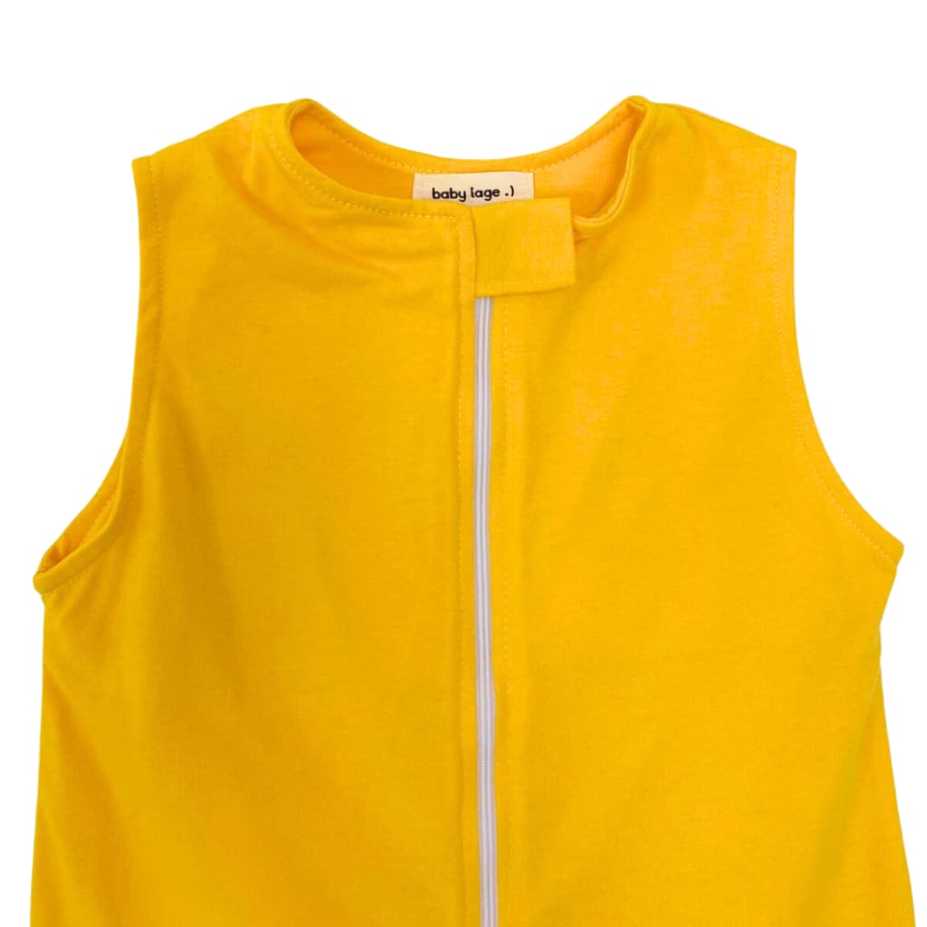 Saco Saquinho de Dormir Bebê (Sleep Bag) Malha Verão (Amarelo) Tam. M