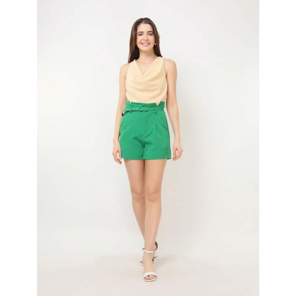 LXC Short Alfaiataria /  Short casual / Social 2024 novo fino cintura alta solto magro em linha reta casual shorts respirável perna larga shorts
