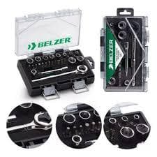 Jogo Soquete E Bits Sextavado 1/4 C/ 25 Pças Belzer 234410ibj
