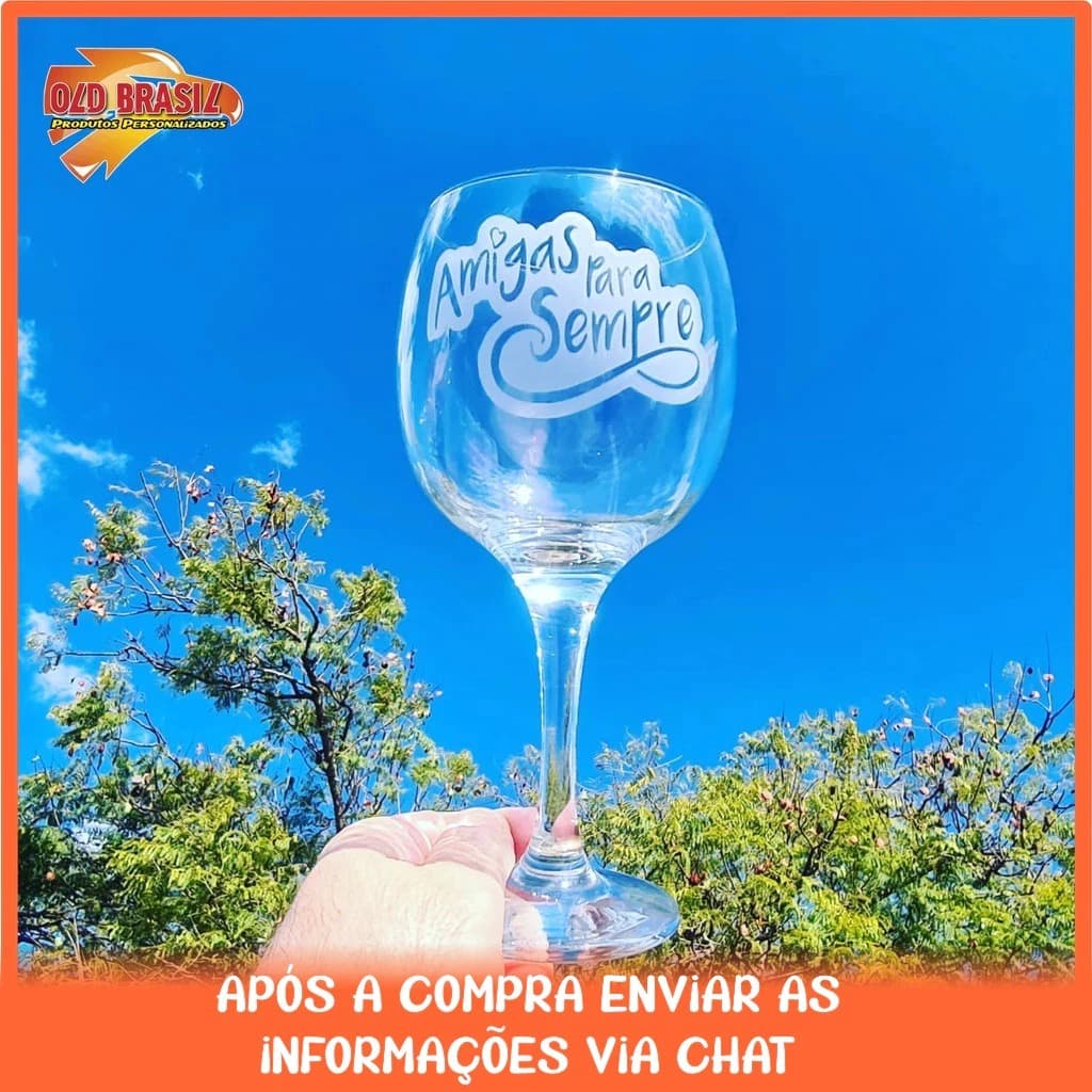 kit 15 Taça de Gin 600ml - Vidro - Personalizada (TRANSPARENTE)