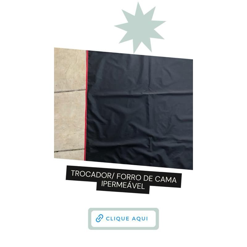 Protetor Trocador sem tecido fundo preto borda azul 1,60 X 2,00 .
