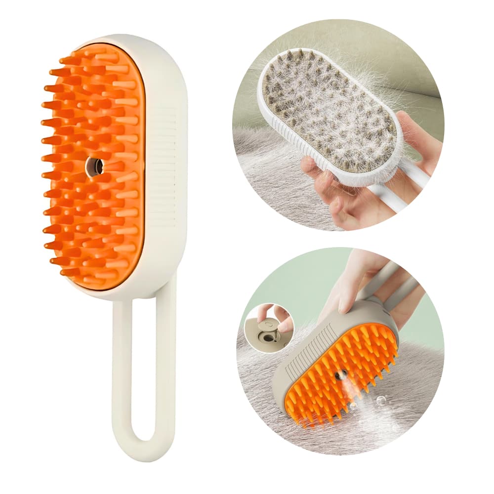 Escova Elétrica A Vapor para Tirar Pelos de Gatos e Cães 3 Em 1 Elétrica Premium Original