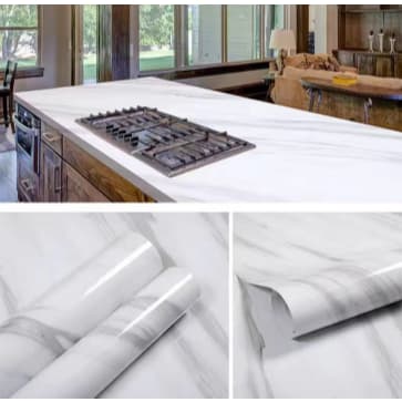 Papel De Parede Adesivo para cozinha , armarios e banheiro Mármore  3 metros