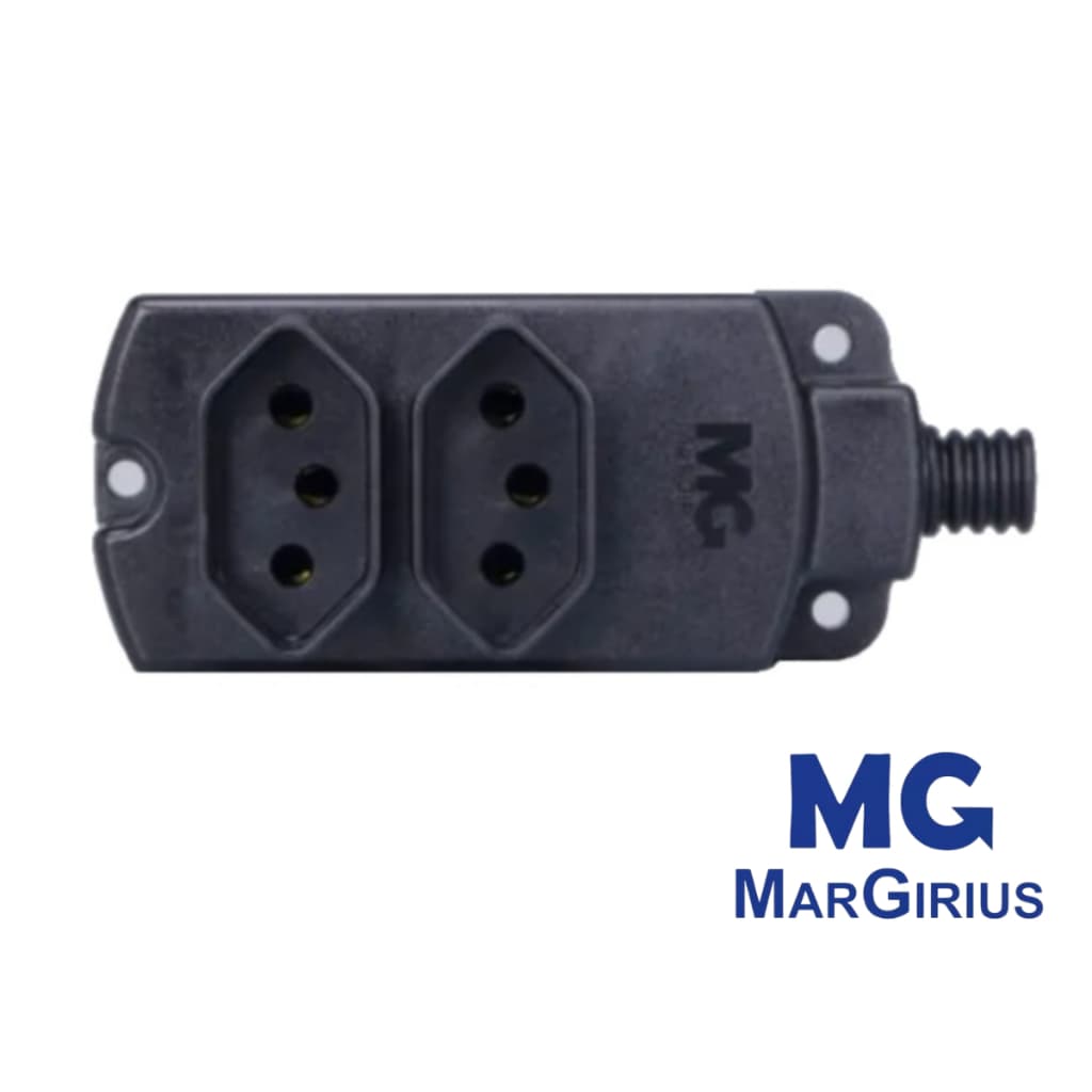 Tomada Barra Dupla 2p+t 20a Tmu2-320 Preto - Margirius