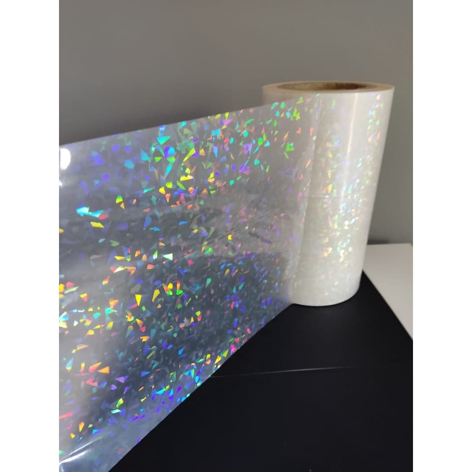 Filme  Bopp 10 Bobs.Holográfico Caquinho Bobina 34 cm x 50 Mts SI