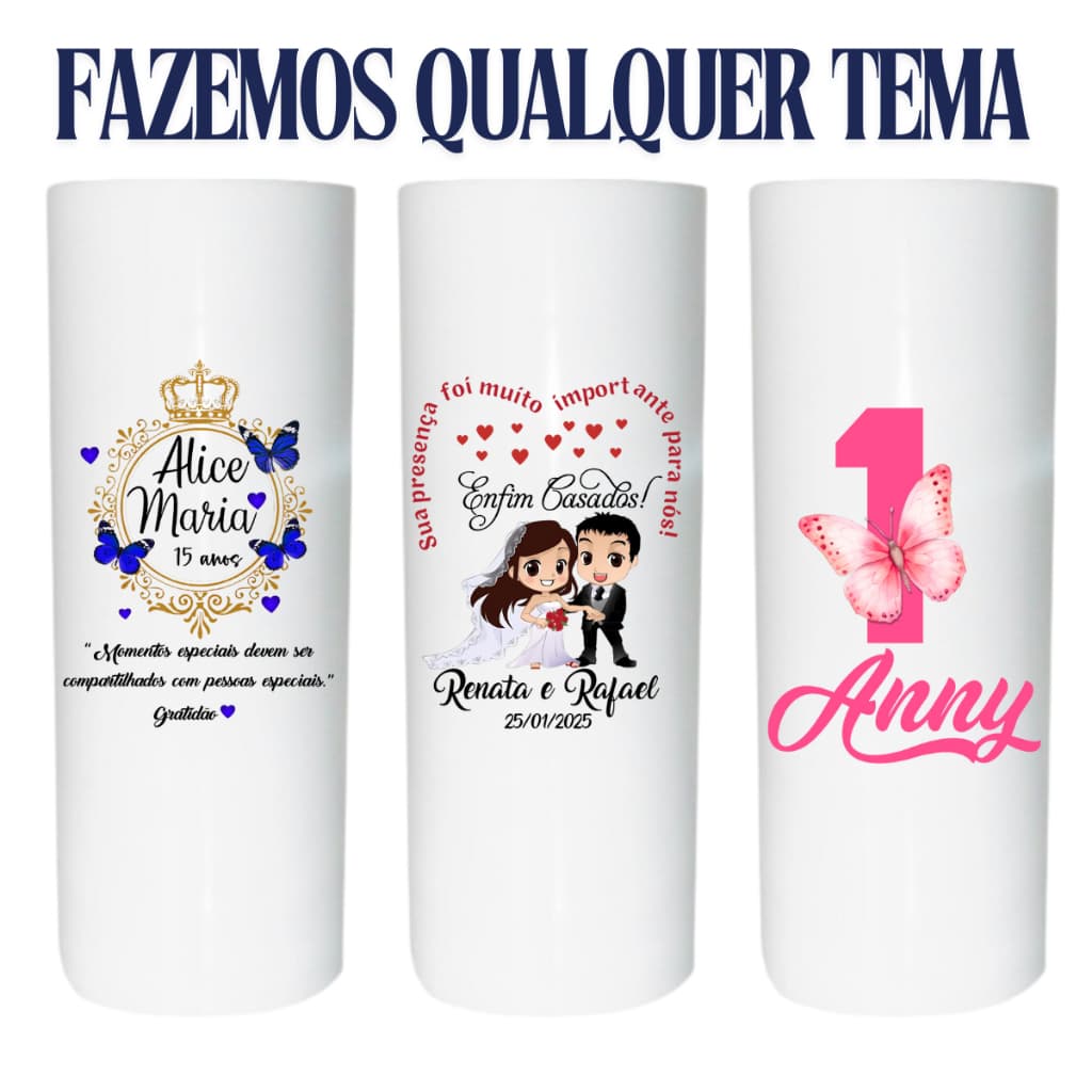 Copos Acrílico Personalizado Long Drink Festa Aniversario Infantil