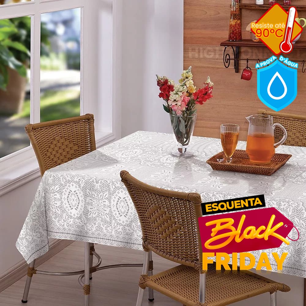 Toalha de Mesa de Plástico Térmica Para 4 6 8 e 10 Lugares Grossa Várias Estampas
