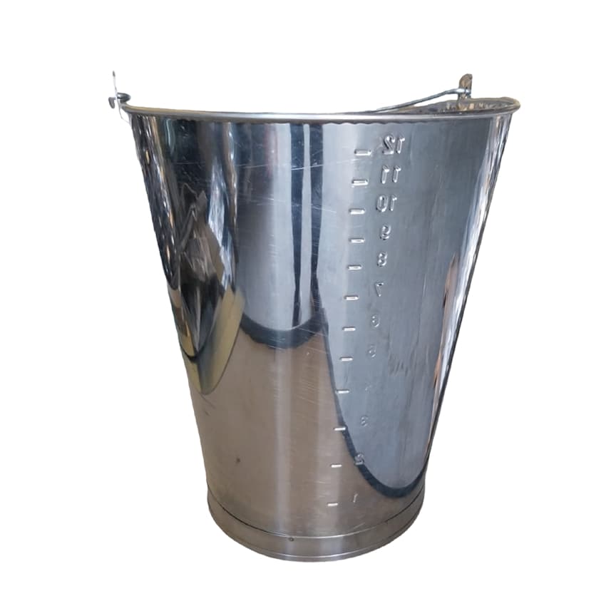 Balde Ordenha Tirar Leite 5 Litros Aço Inox Graduado Durável e Resistente - Gudim