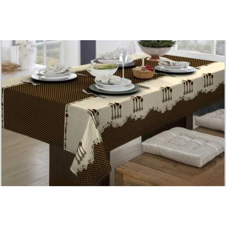 Toalha De Mesa Para 6 Cadeiras Rústica Estampada