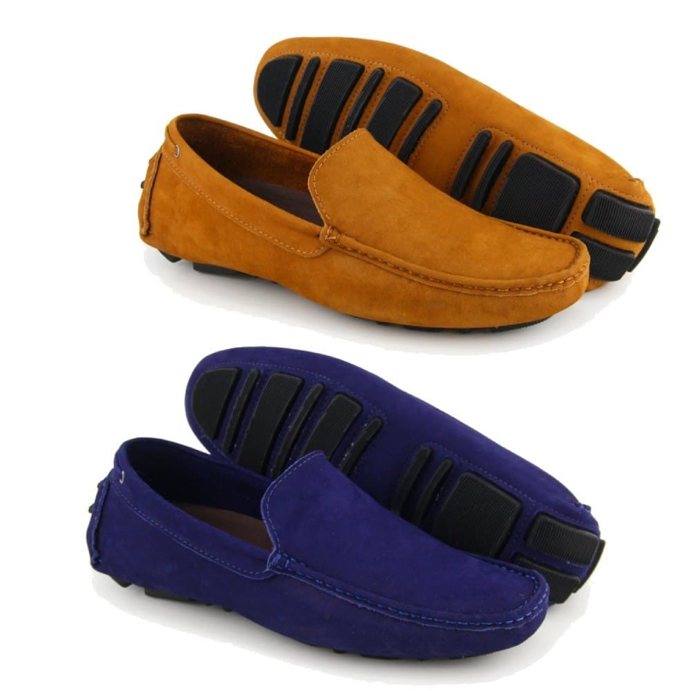 Kit 2 pares Mocassim Masculino ref 500 em couro Legitimo Nobuck