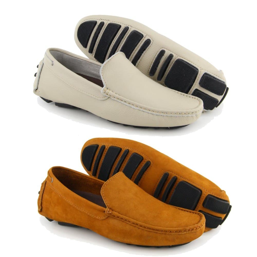 Kit 2 pares Mocassim sapatilha masculino ref 501 em couro