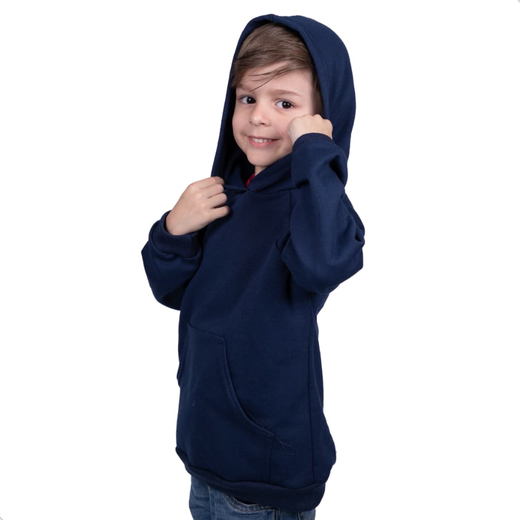 Blusa Moletom Masculina Feminina Infantil Manga Longa Sem Estampa Flanelada