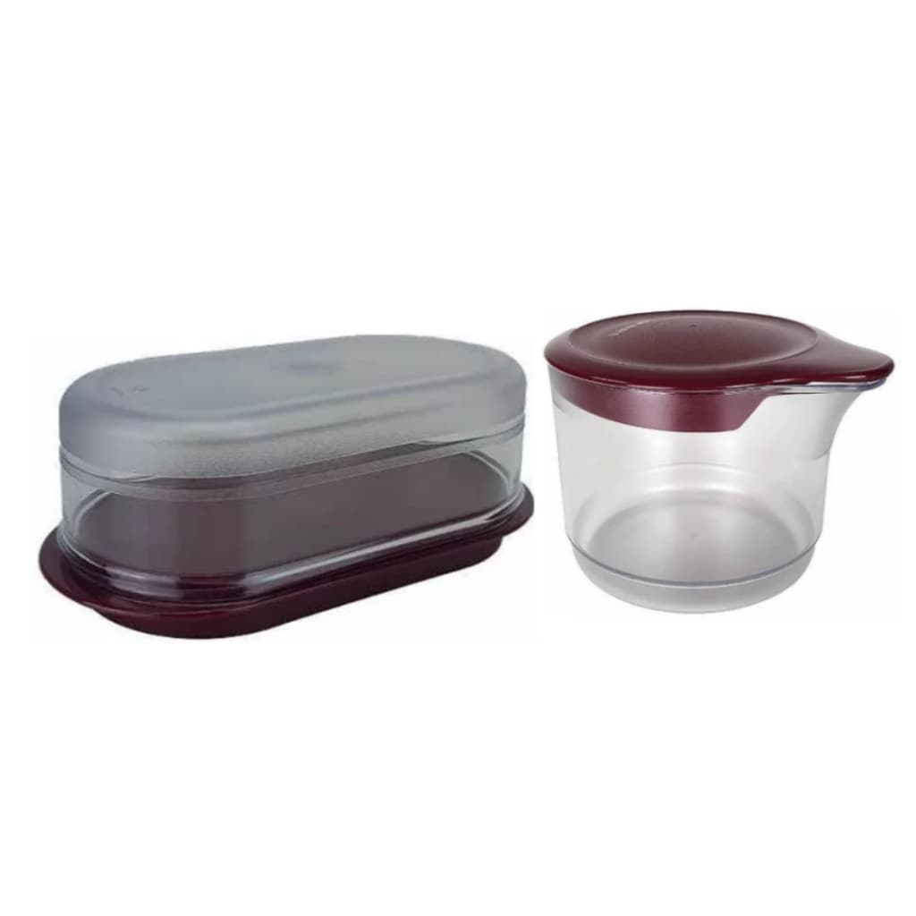 Kit Tupperware Manteigueira e Açucareiro Clear 250g