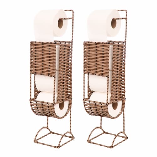Porta Papel Higiênico De Chão Para 4 Rolos - KIT 2 UNIDADES