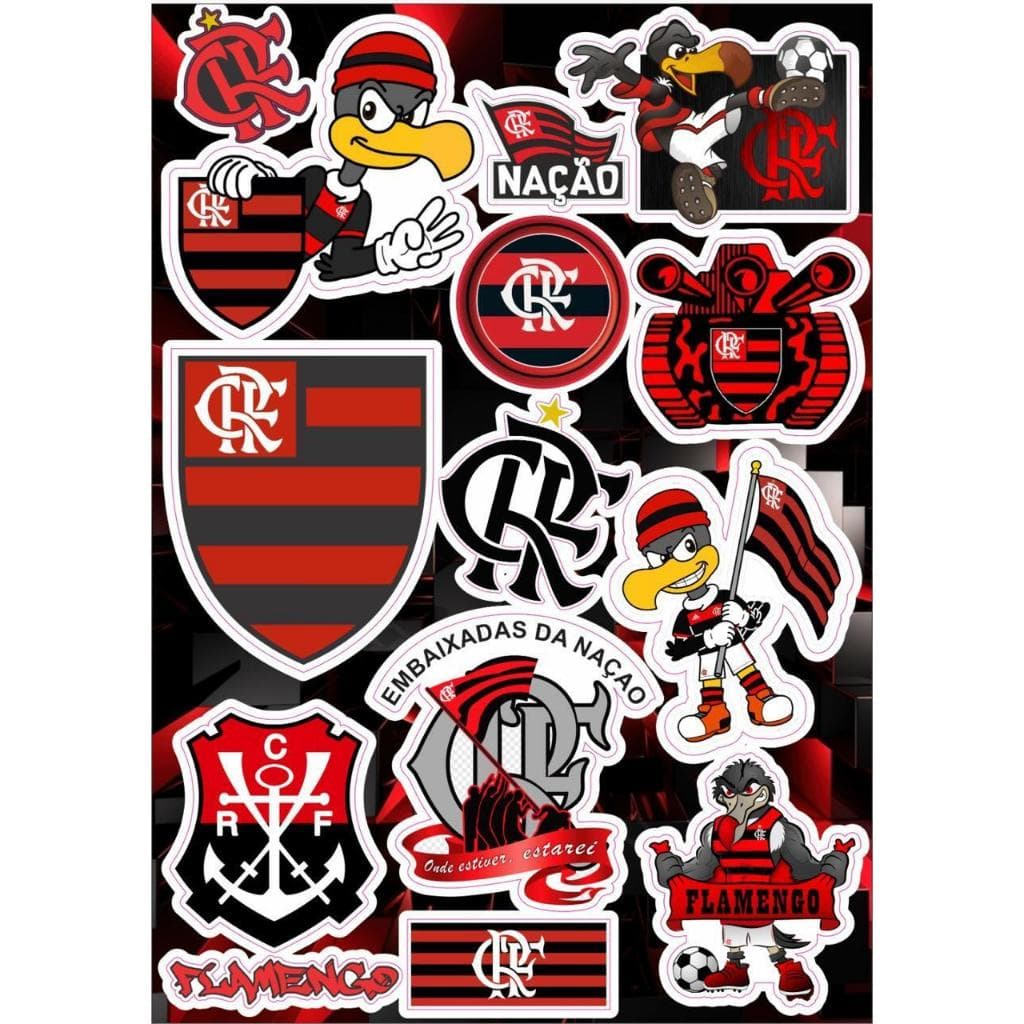 Cartela De Adesivos Personalizados Time - Futebol Carro Moto Bike Motocross Caminhão Super Qualidade Infantil
