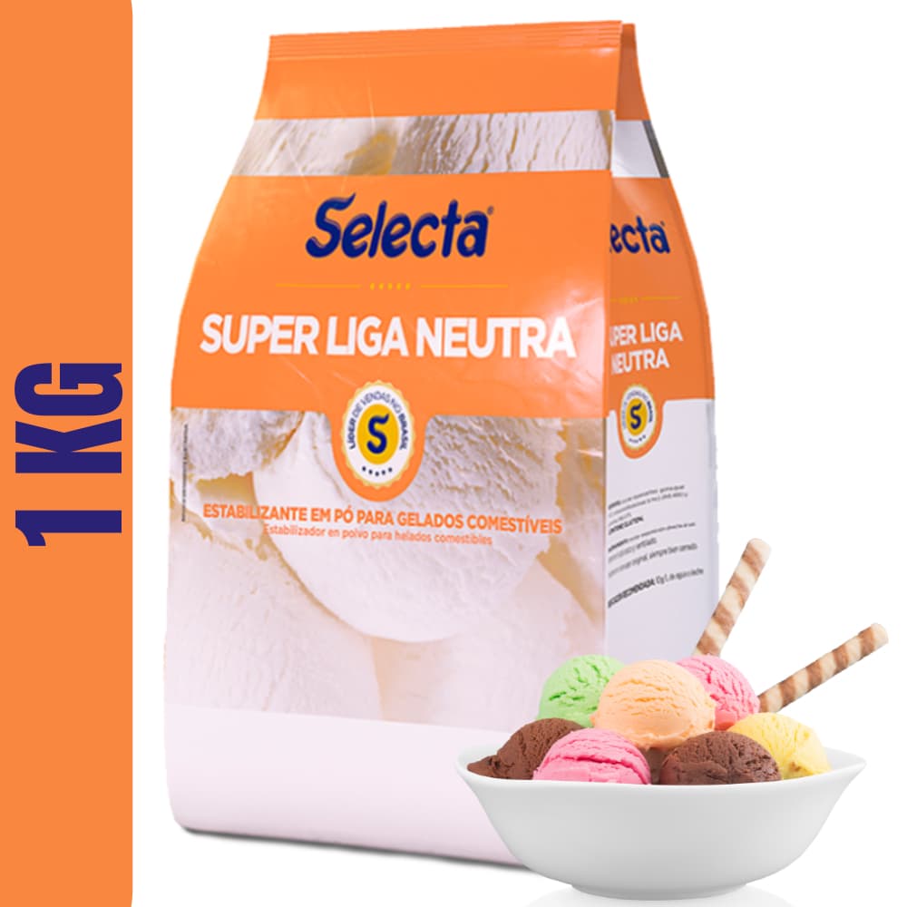 Super Liga Neutra Estabilizante em para Sorvetes e Picolés Artesanais 1Kg
