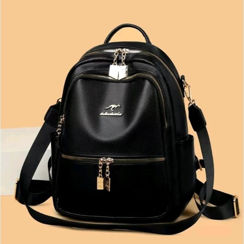 Mochila Multiuso De Couro Macio De Alta Qualidade Viagem Escolar MODA SHOPE