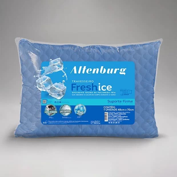 Travesseiro Altenburg Fresh Ice Suporte Firme 48cmx70cm