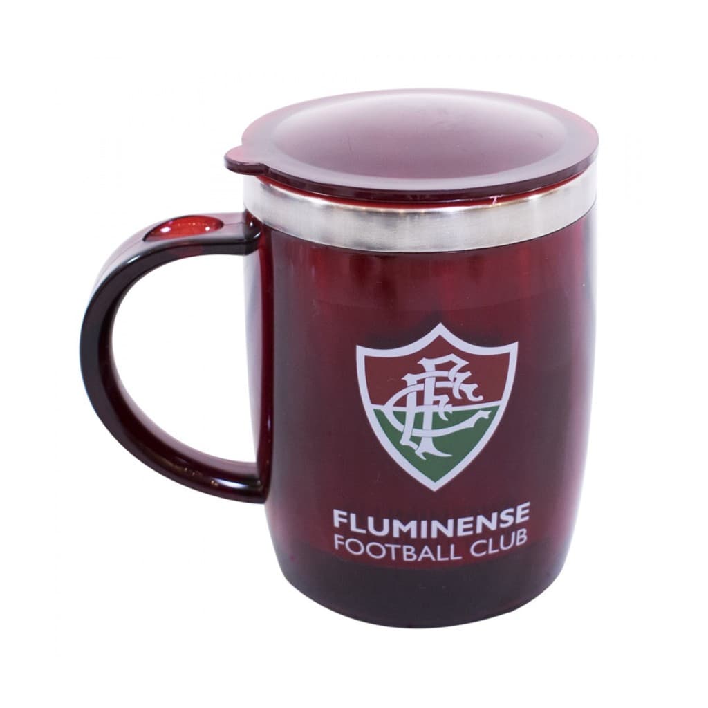 CANECA FLUMINENSE TÉRMICA INOX CONSERVA A BEBIDA GELADA OU QUENTE OFICIAL DO CLUBE