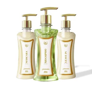 Raiz latina - Kit Luxo Brasiliense (Shampoo 300ML + Máscara 300mL + Leave-in 300mL)