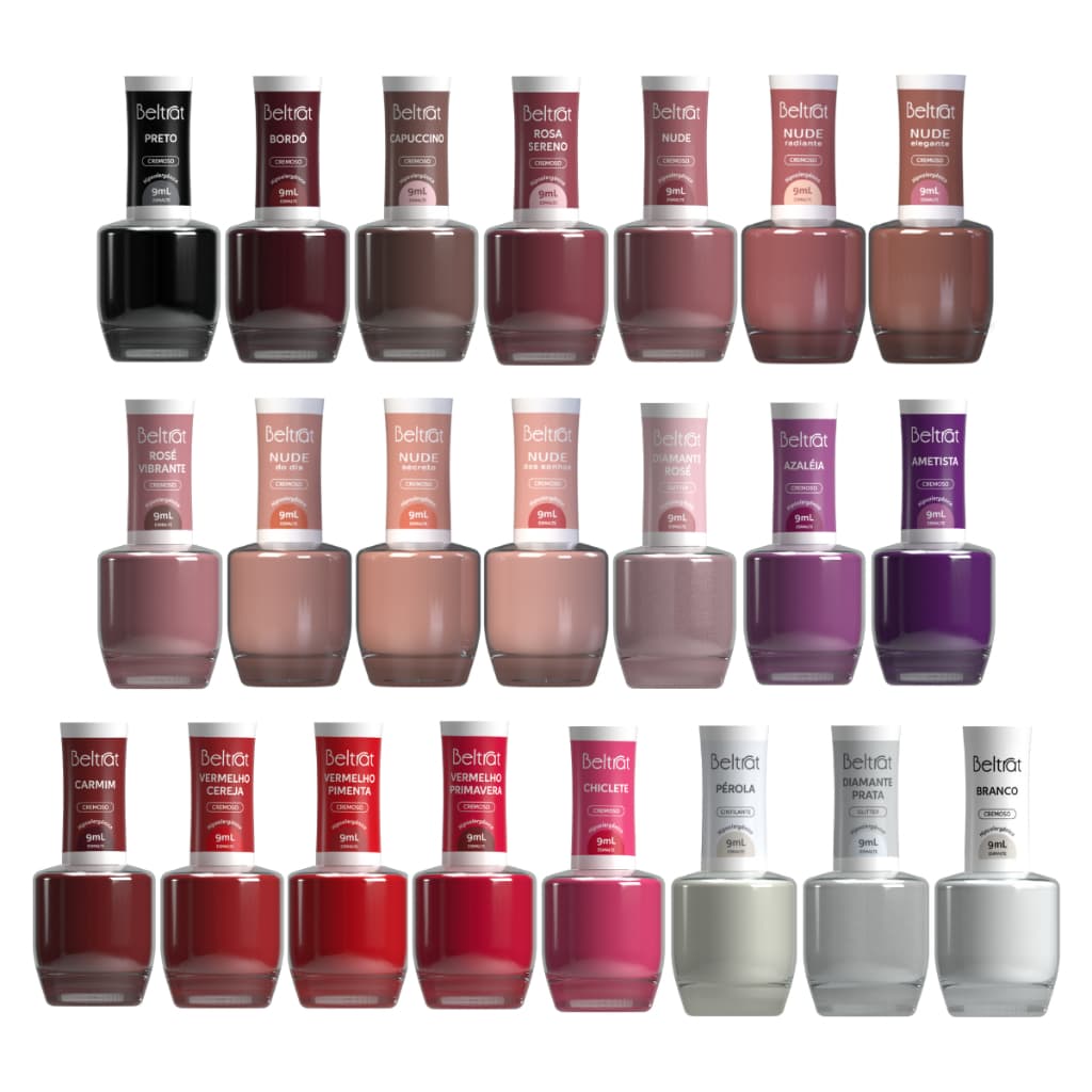 Beltrat Esmalte Tradicional 9g Secagem Rápida Sem Cabine Escolha Sua Cor