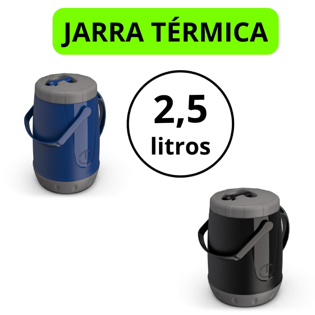 garrafa térmica Pávia Jarra 2,5l chá café suco água tereré Unitermi