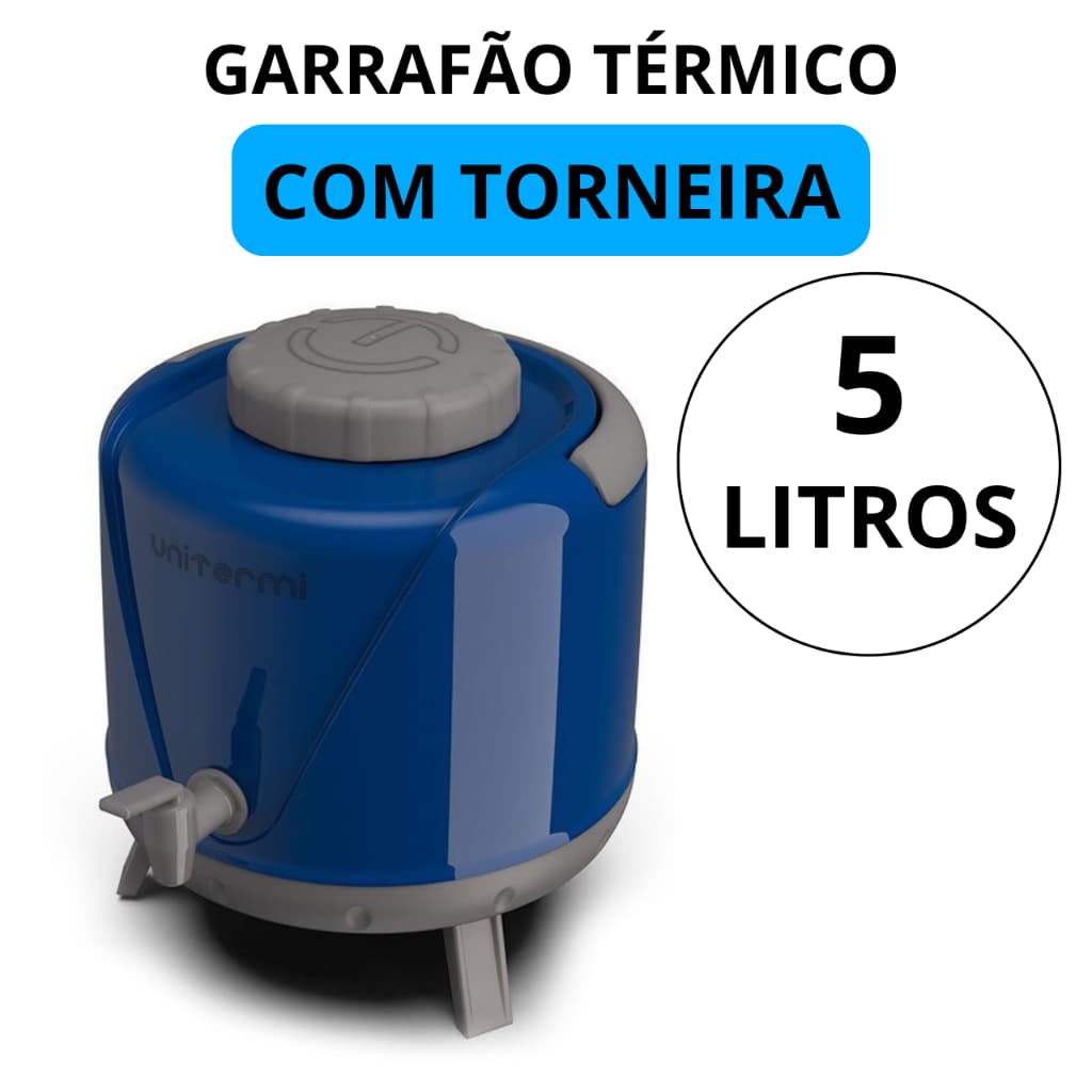 garrafa botijão de água térmico 5 litros com torneira Arezzo