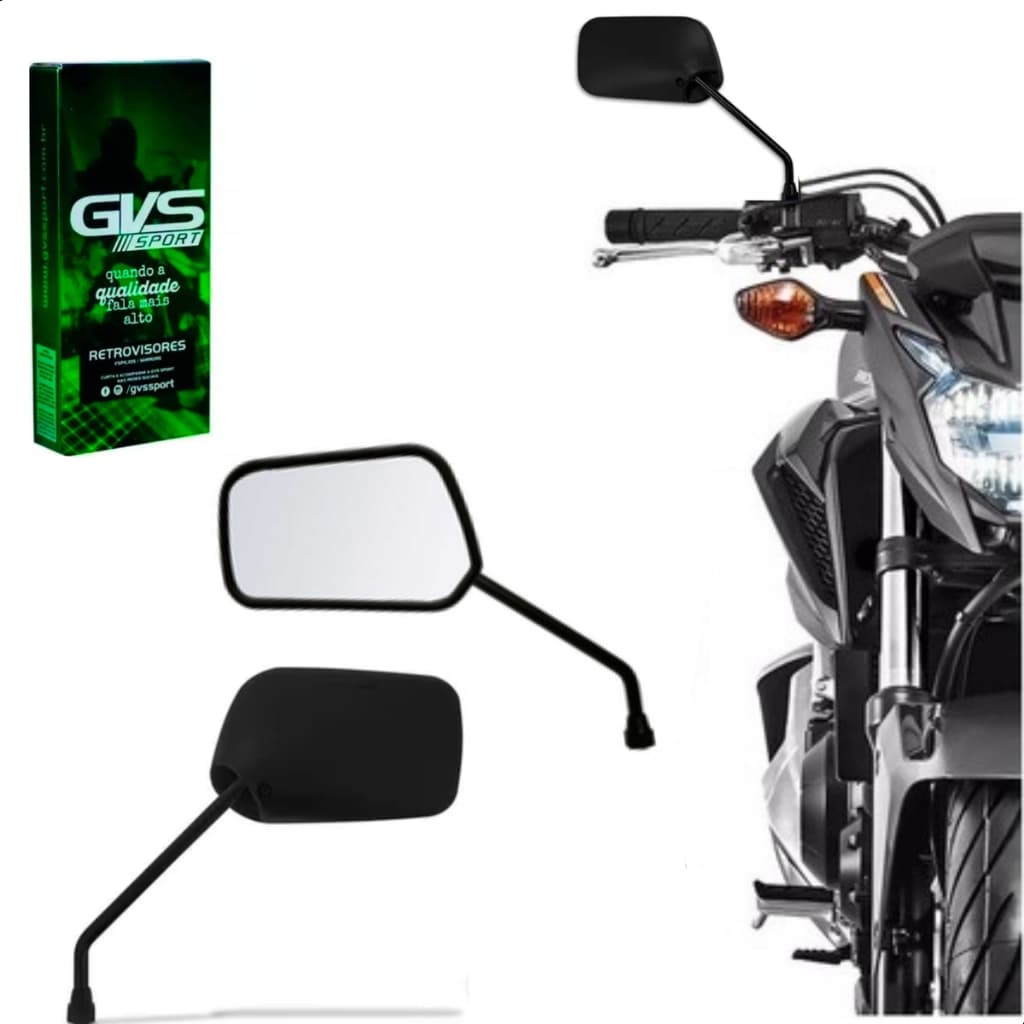 Retrovisor Gvs Moto Para Honda Cg Titan 150 Barato Par