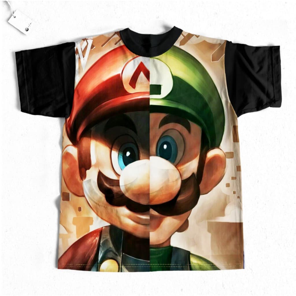 CAMISETA ADULTO INFANTIL SUBLIMAÇÃO SUPER MARIO