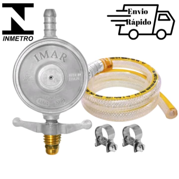 Kit Mangueira Gás Normalizada Inmetro 1,25m + 2abraçadeiras
