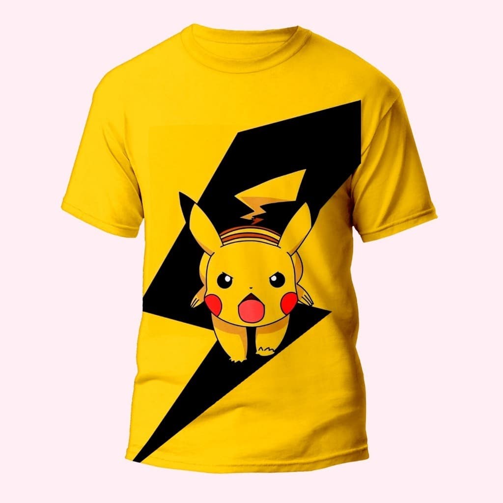 CAMISETA ADULTO/INFANTIL SUBLIMAÇÃO PIKACHU