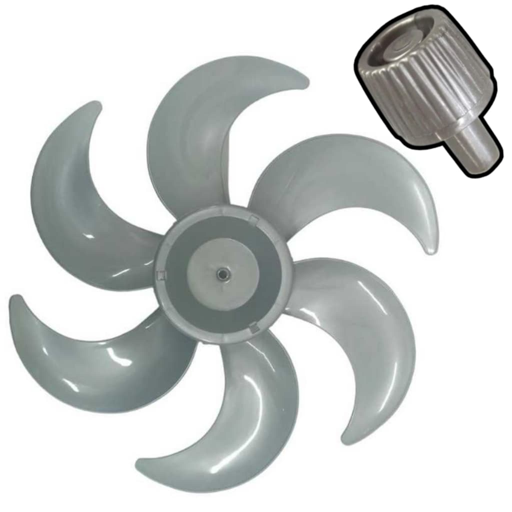 Hélice + Porca P/ Ventilador 40 Multilaser Multi Turbo 6 Pás