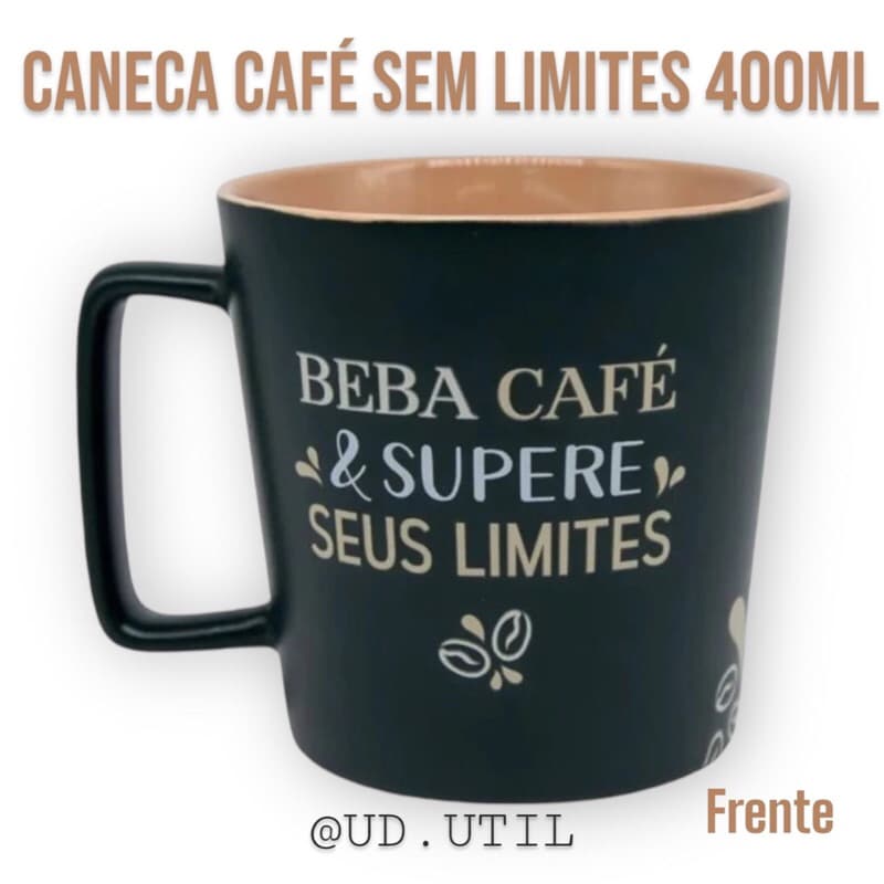 Caneca Xícara Verde 400 ml Supere Limites Café Sem Limites Presente Colecionável Geek