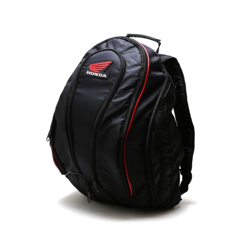 Mochila Motoqueiro Honda Preta Com Capa Impermeável