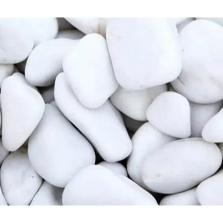 Dolomita 20 Kg Pedra Mármore Seixo Branco Vasos Jardim Nº 3