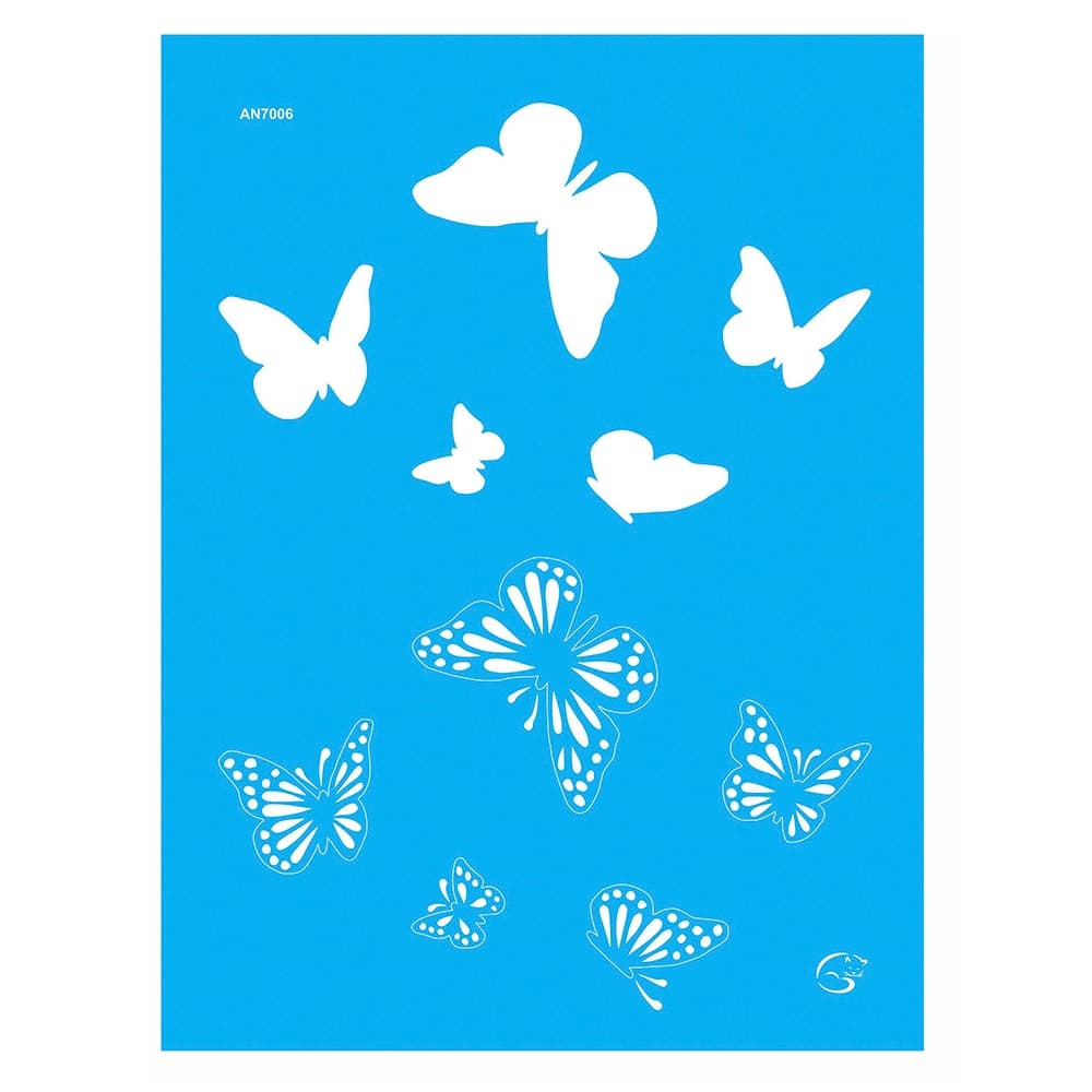 AN7006 - Borboletas - 15x20 - Stencil Gatas Arteiras