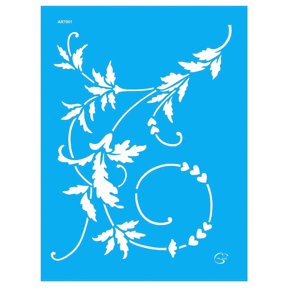 AR7001 - Arabesco Floral - 15x20 - Stencil Gatas Arteiras