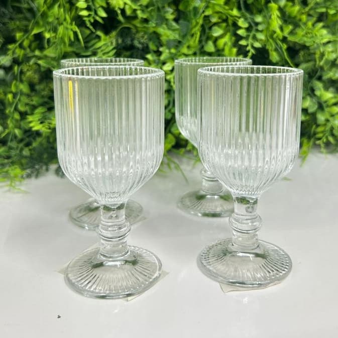 Conjunto C/4 Taças de Vidro P/Licor Lines 75ml - Wolff