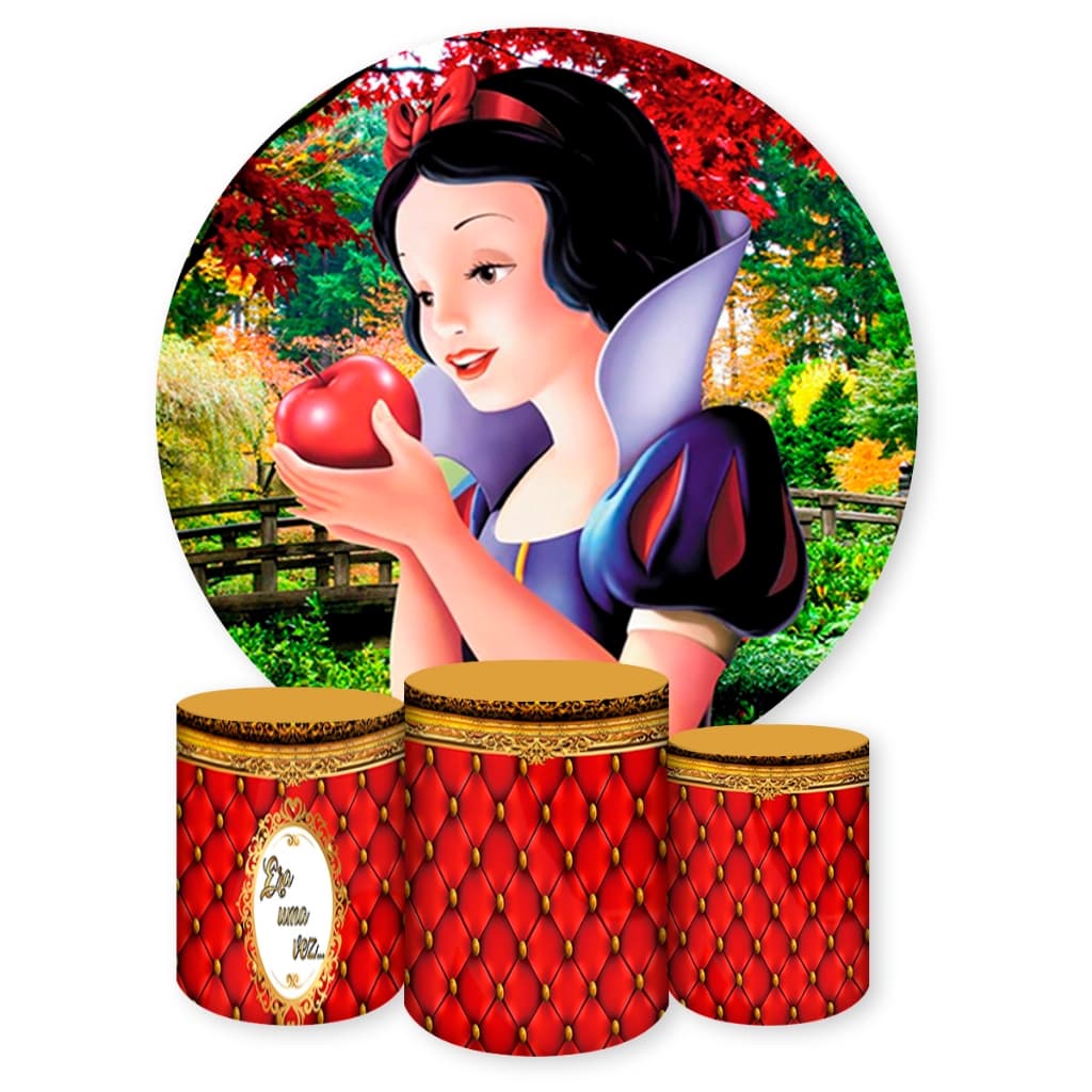 Capas Painéis de Festa Sublimados Vários Modelos Tema A Branca de Neve
