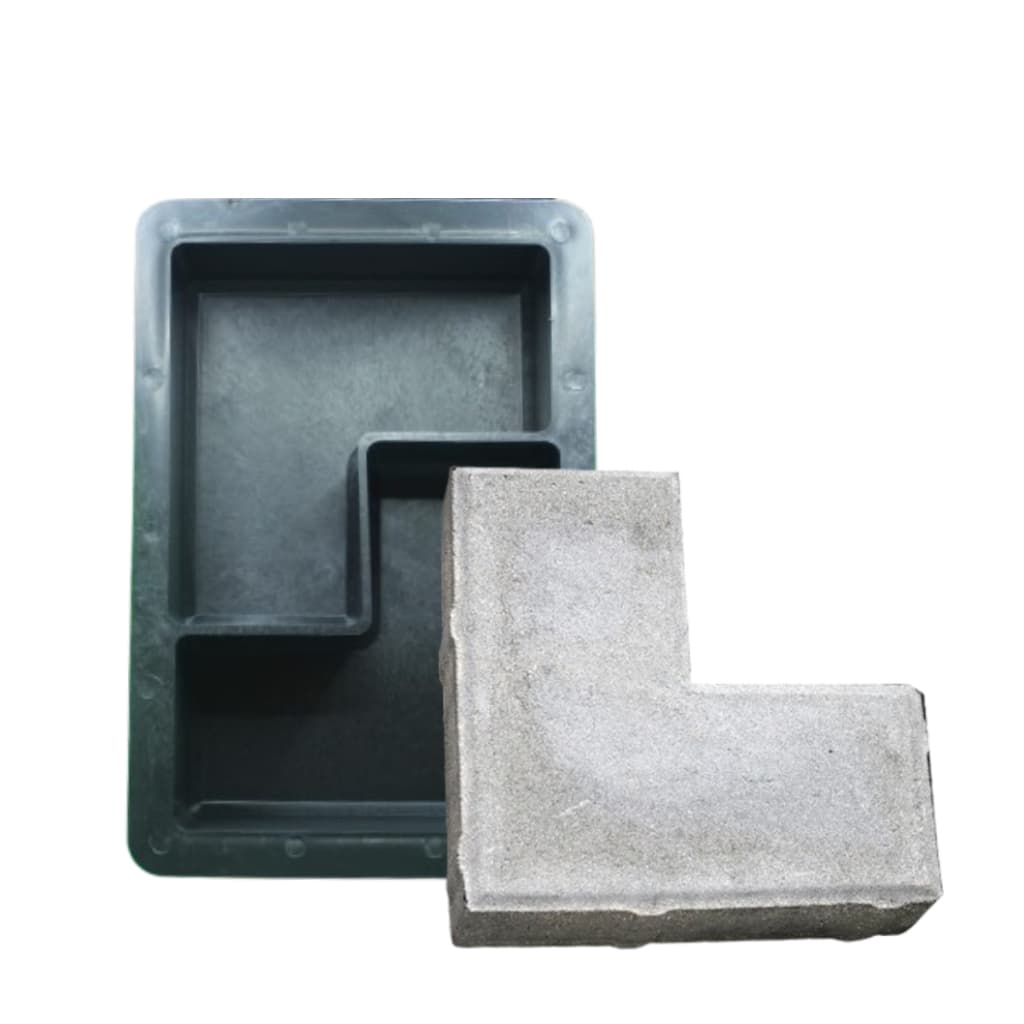 3 Moldes Matriz Forma Em Formato de L 15x7,5x6 Bloquete Paver Meio-Bloco Intertravado