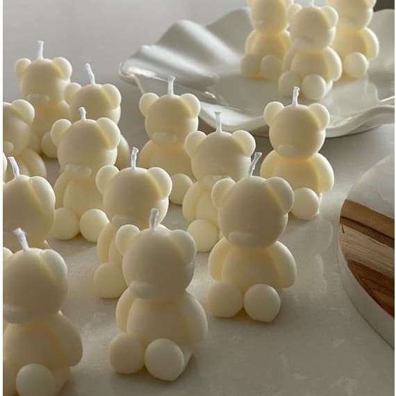 10 velas mini urso lembrancinha chá de bebê chá revelação lembrança batizado