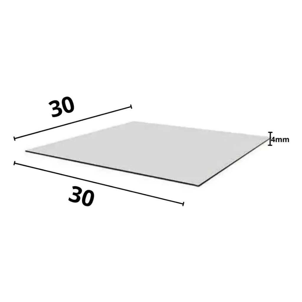Vidro De 0,30 Cm X 0,30 Cm Temperado 4mm
