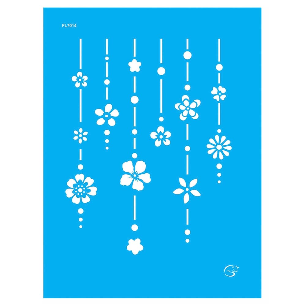 FL7014 - Cortina de Flor - 15x20 - Stencil Gatas Arteiras
