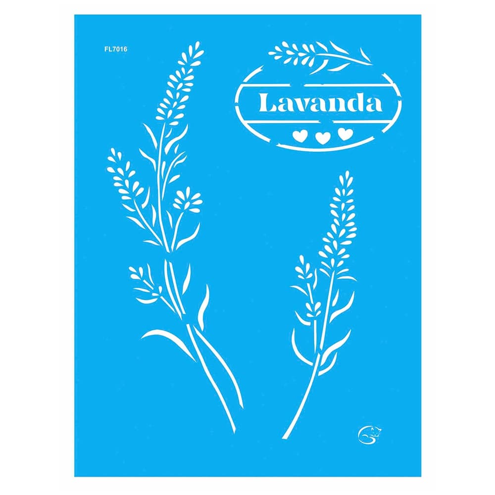 FL7016 - Lavanda - 15x20 - Stencil Gatas Arteiras