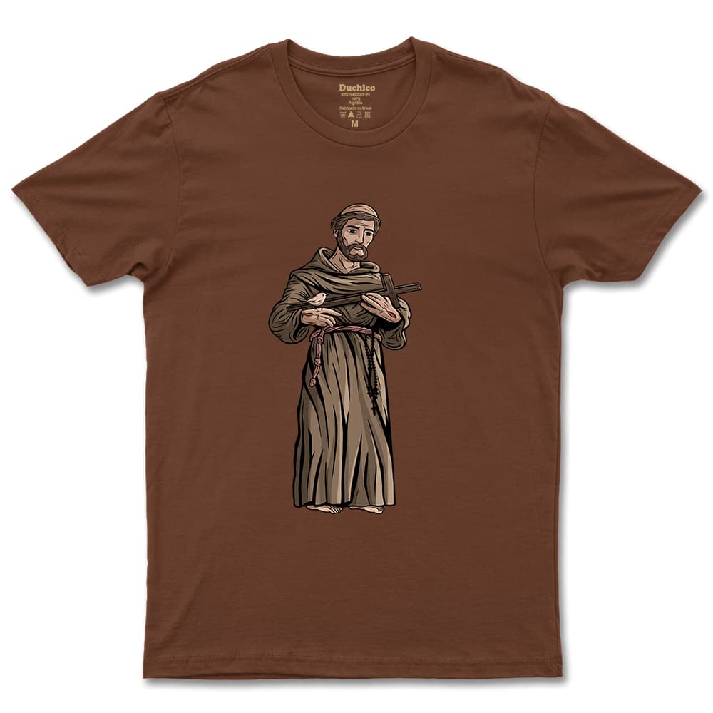 Camiseta Católica De São Francisco De Assis Em Algodão Masculino E Feminino