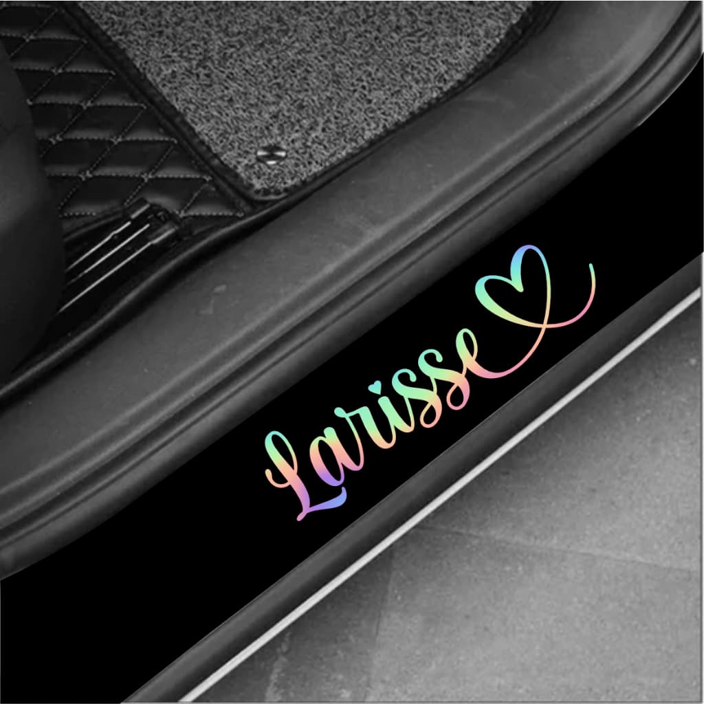 Adesivo Personalizado Com Seu Nome Carro Moto Holográfico Várias Cores Prova D'Água